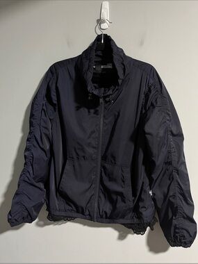 Love Moschino Navy and Black Lace Trim Jacket